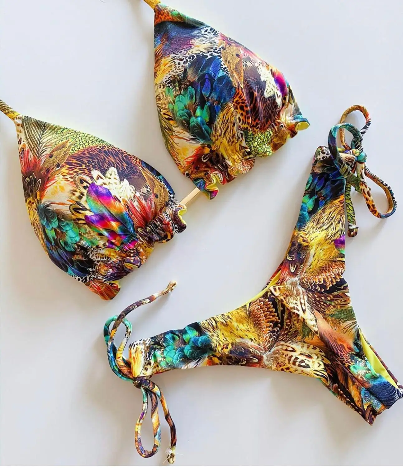 

2021 Popular Womens Beachwear Sexy Bikini Set Hot Stamp Sport Swimwear Push-Up Padded Swimsuit Bodysuit Exquisite Bather Swimwea