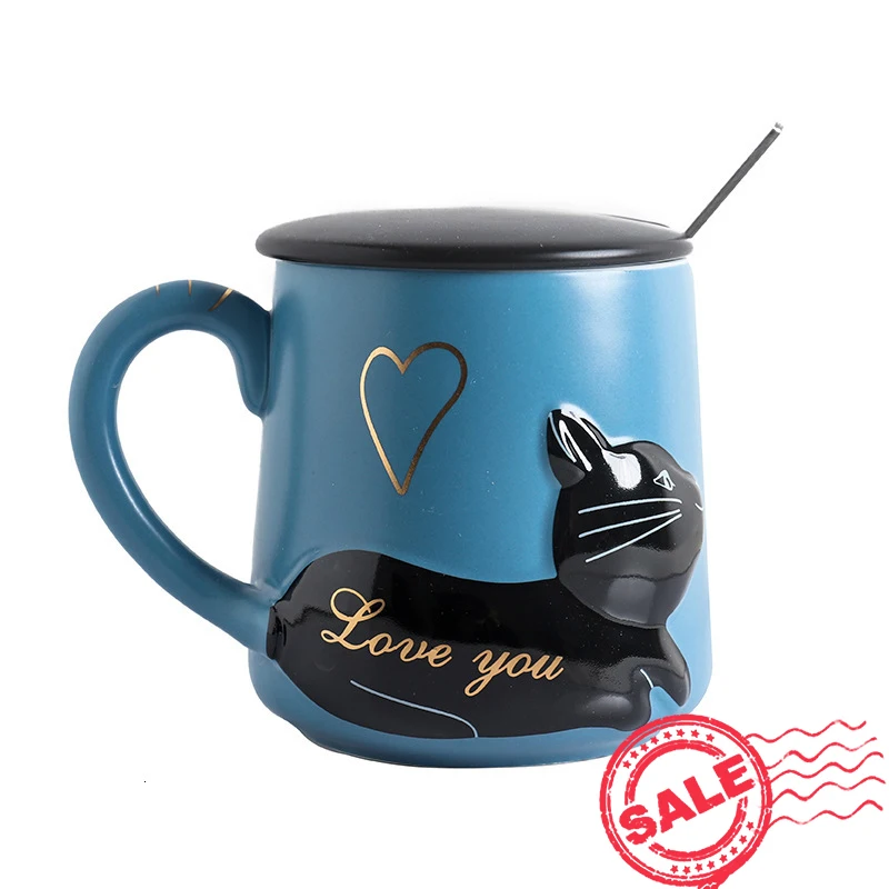 400 мл 3D милая Кошка Животное кофейная молочная кружка креативные керамические