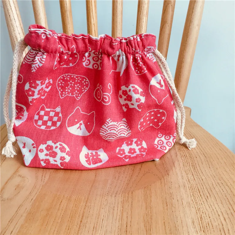 Ланч-бокс Lucky Cat сумки на шнурке бэнто-бокс портативный детский контейнер для