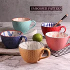 Керамические фарфоровые дорожные красные чайные кофейные чашки, блюдца, экологически чистые чайные чашки, ручная роспись, кофейная бар, чашка с тиснением