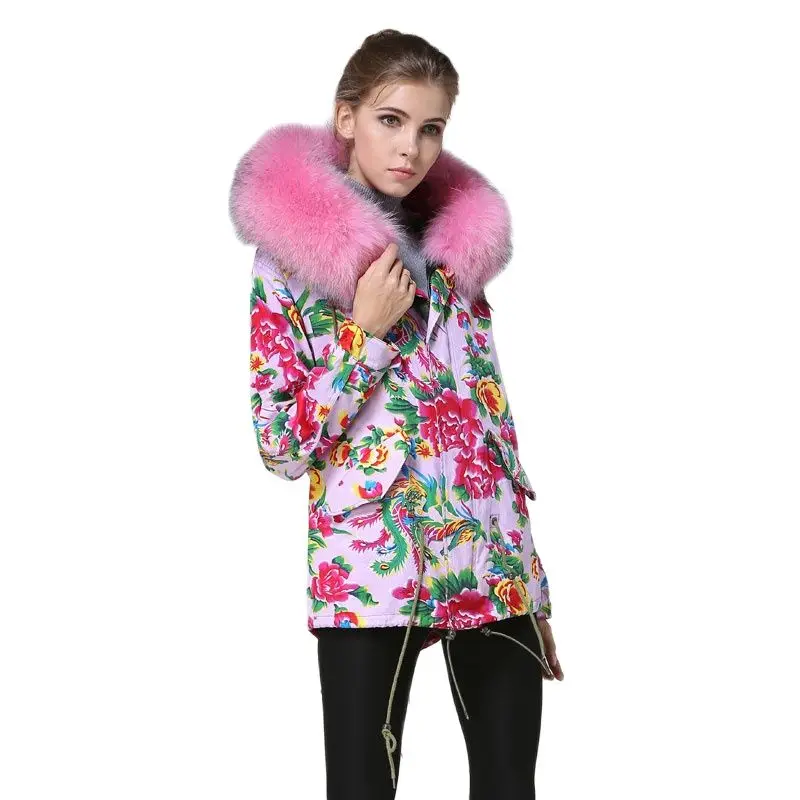 2017 розовый настоящий Енот огромные толстовки тренчкот для мам Одежда в китайском