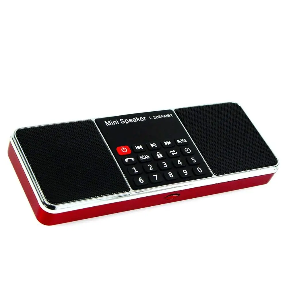 Портативный радио AM FM Bluetooth динамик стерео MP3 плеер TF/SD карта USB накопитель Громкая связь вызов светодиодный дисплей экран L-288
