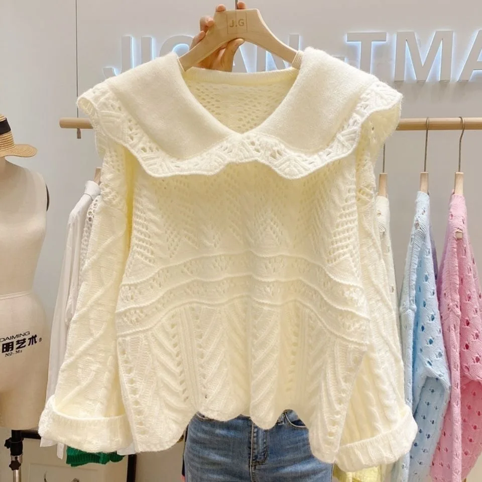 

New fashion design knit sweater top, foreign style, gentle wind sweater one