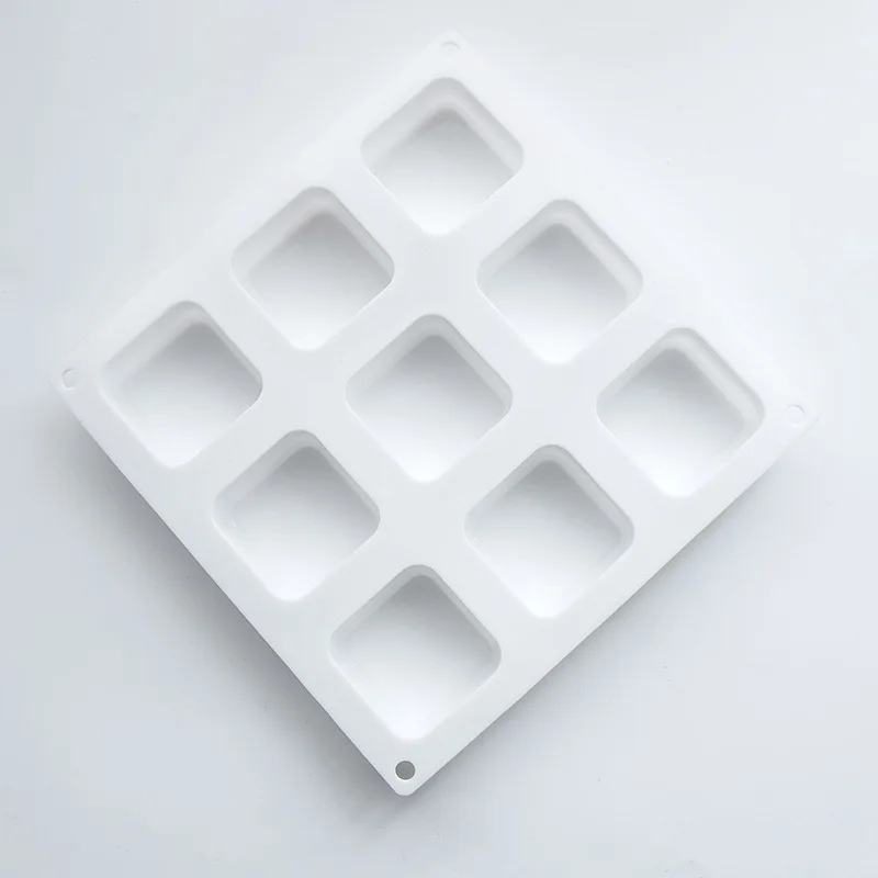 Силиконовая форма для мыла креативная квадратная ручной работы 9 полостей гибкая