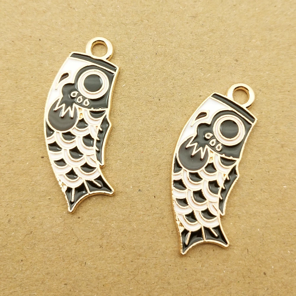 10 шт. 14x33mm эмалированная рыба Чарующее ювелирное ювелирные изделия делая и Крафта