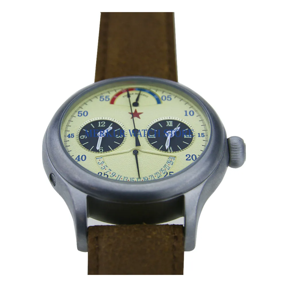 AD30 Red Star Mechanical 1963 Тяньцзинь St25 двойной часовой пояс цвет слоновой кости мужской