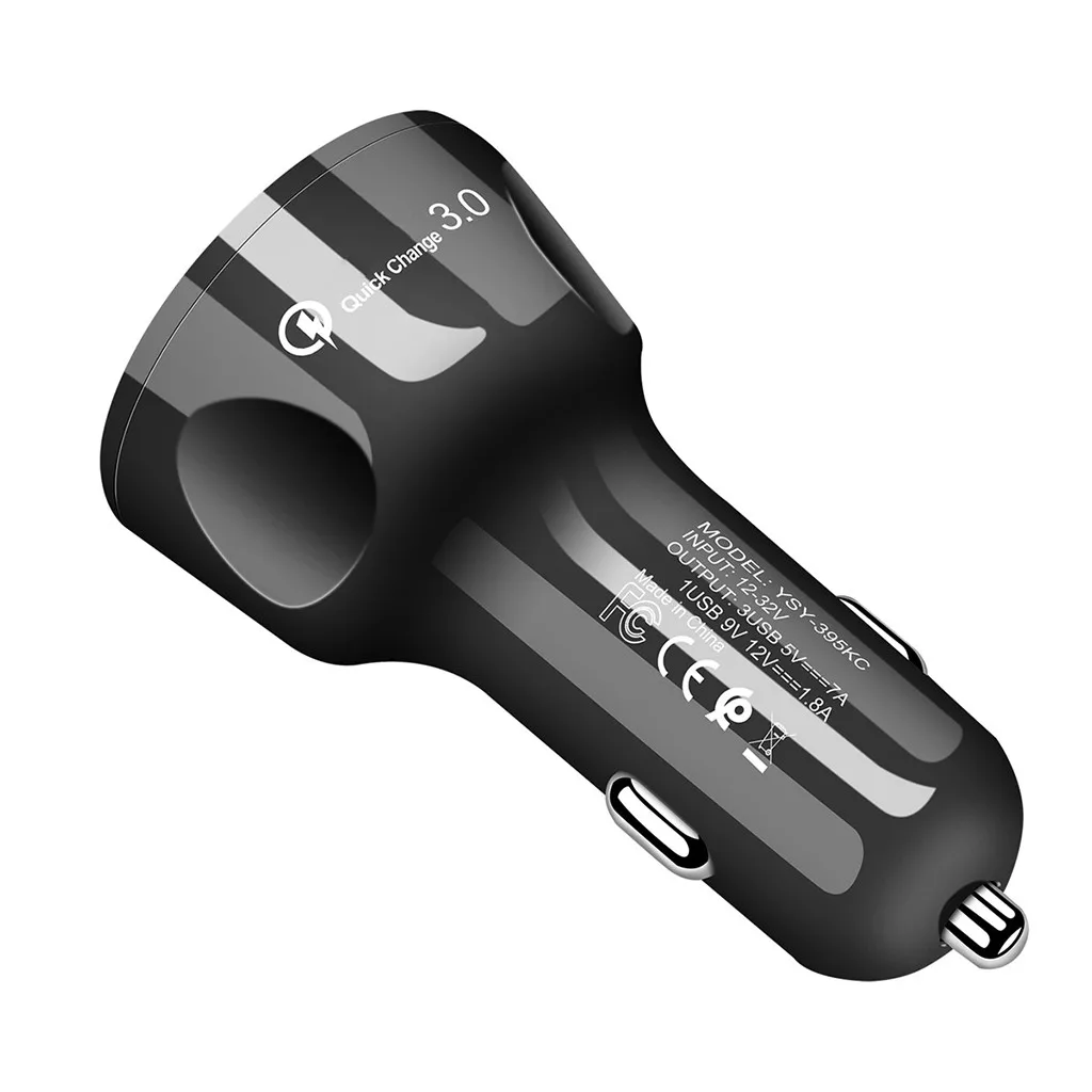 Разветвитель автомобильного прикуривателя с 3 USB портами 12 В 24 в пост. Тока|Кабели