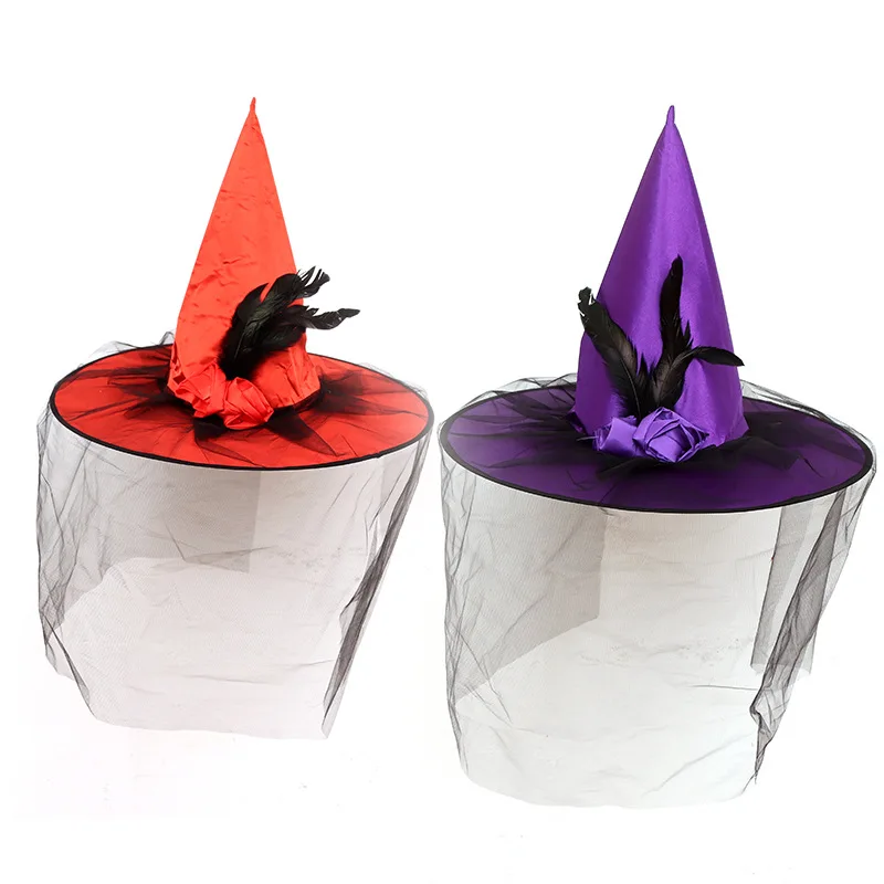 Новинка 2019 реквизит в виде шара на Хэллоуин марлевая шапка волшебника с пряжкой