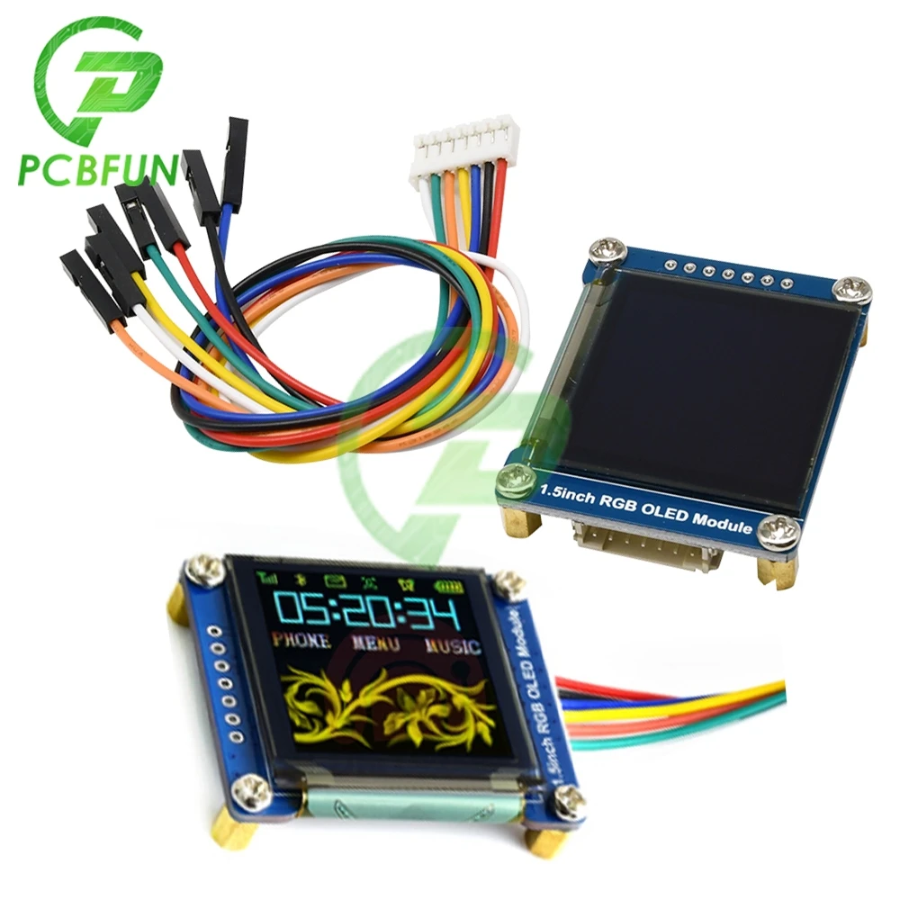 1 5 дюймов 65K дисплейный модуль OLED RGB 4B дисплей Плата расширения Модуль 128x128 SSD1351 SPI