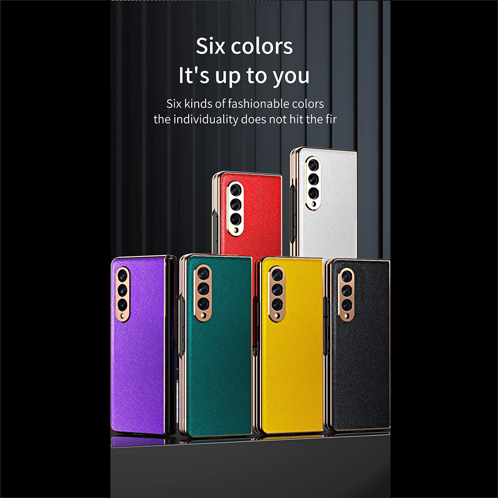 luxury full coverage case for samsung galaxy z fold 3 ultra thin phone protector cover for galaxy z fold 3 5g carbon fiber cases free global shipping