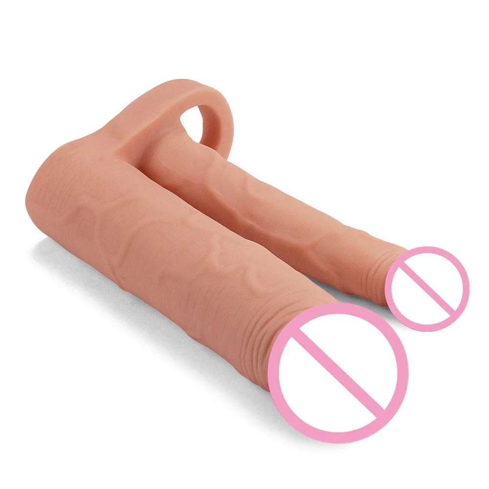 Фаллоимитатор реалистичный пенис расширитель рукав многоразовые презервативы