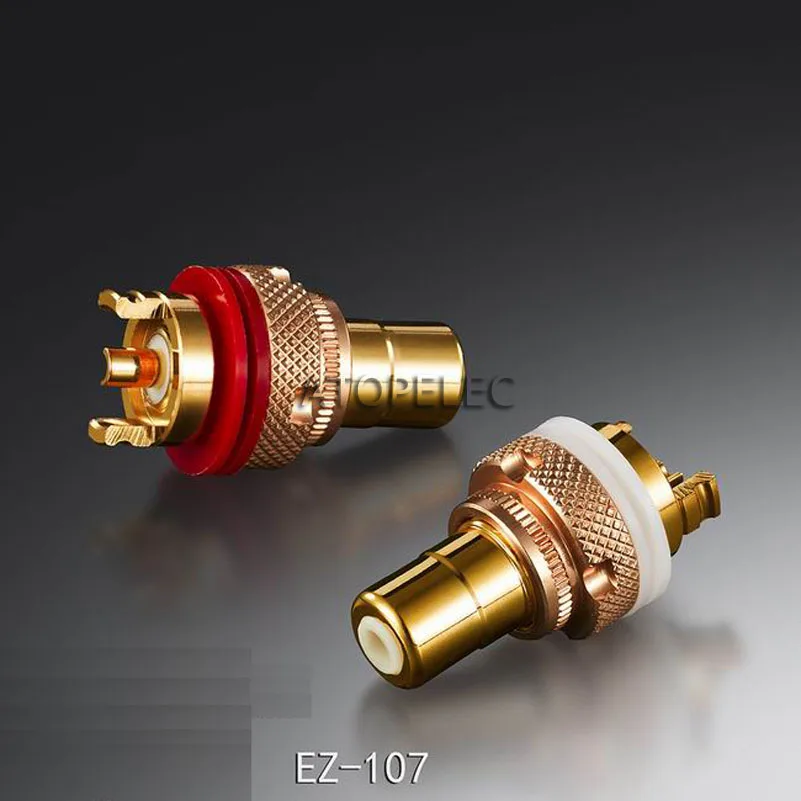 2 шт. EIZZ 24 к позолоченные латунные RCA разъем гнездо для HiFi аудио видео ТВ CD AMP Панель