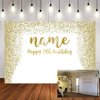 mehofond photography background happy 21st birthday gold dots and white custom backdrop photophone photo studio props