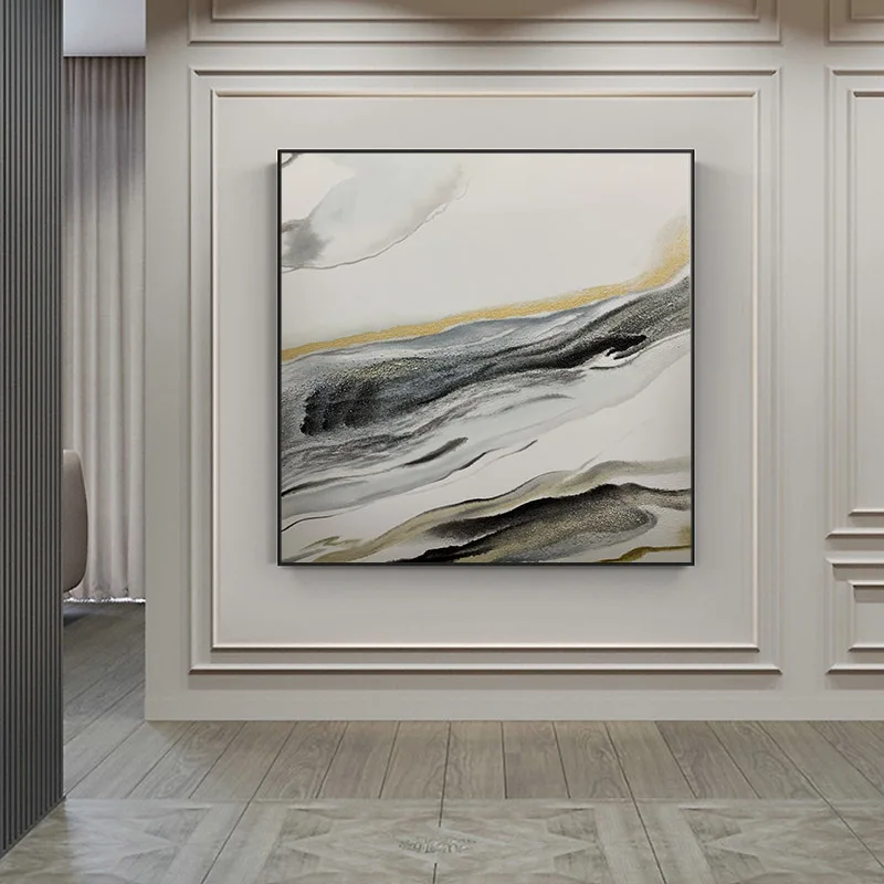 

Golden Paintinghand painted Abstract Painting Modern Painting On Canvas painting Wall Art picture for Office bedroom home Decora