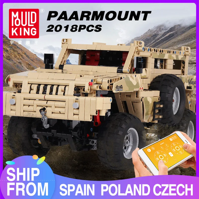 Высокотехнологичный Радиоуправляемый грузовик MOULD KING MOC мотор с дистанционным