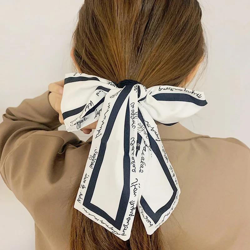 Новый простой шифоновый ободок во французском стиле с лентой женский элегантный