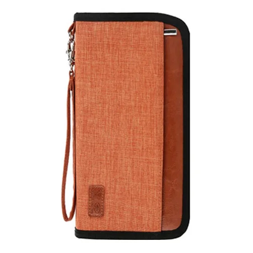 Orange Качественная дорожная анти-RFID посылка для паспорта, кредитная карта, посылка, зажим для паспорта, многокарточный органайзер, сумка, клатч, дорожный кошелек - Цвет: Orange