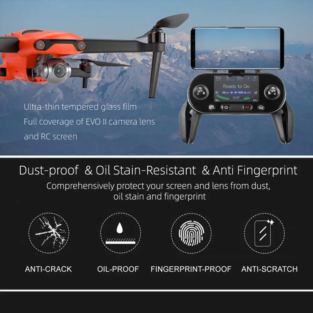 Защитная пленка из закаленного стекла для Autel Evo Ii 8k Drone ультратонкая объектива