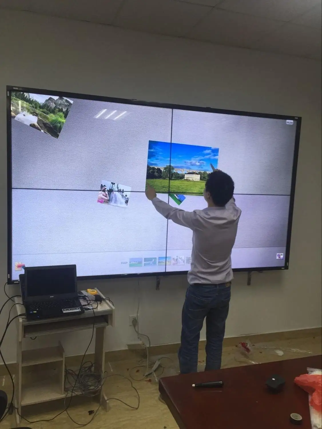 ИК-сенсорный экран 153 Дюйма 55-дюймовая ИК-панель с мультисенсорным экраном 2X3