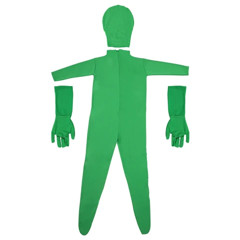 Фон для фотосъемки с изображением зеленого экрана целого тела, хромакей и ключа, тянущаяся плотная одежда для костюмов для косплея, пленка
