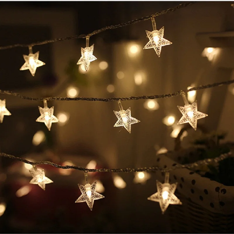 3/6/10 м светодиодный звездочки гирлянды светильник s Фея Праздничная Свадебная