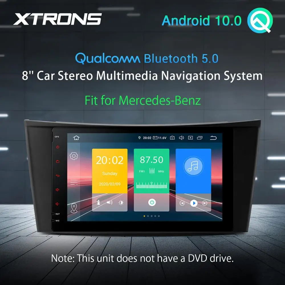 XTRONS 8 ''Android 10 0 Qualcomm Bluetooth 5 автомобильный радиоплеер GPS для Mercedes Benz W211 E200 E220 E240 E270