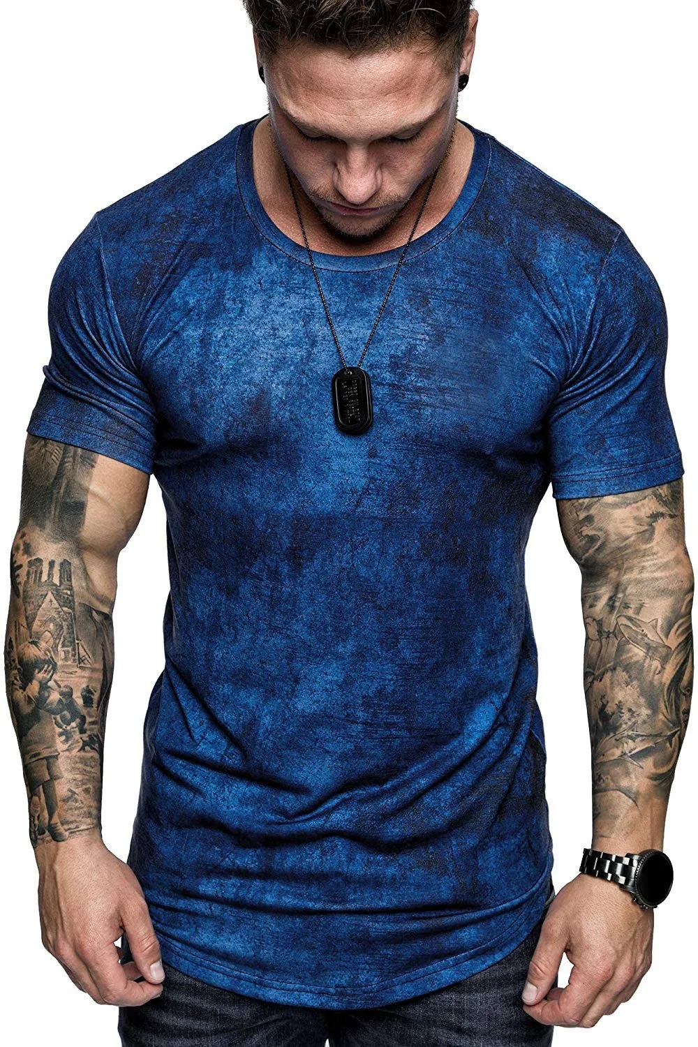 

New Monochrome 3D T-Shirt Men's Casual Top Men's 3D T-Shirt Summer O-Neck Shirt Large Size Streetwear