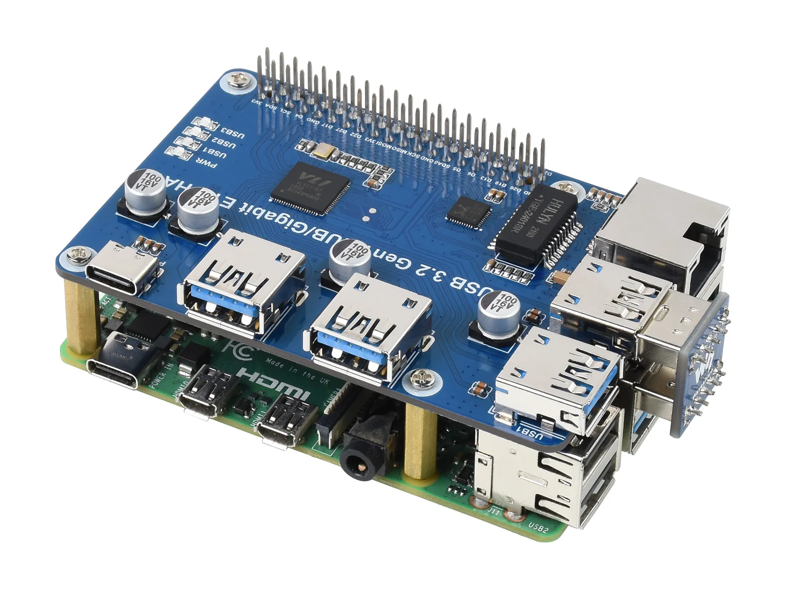 Концентратор USB 3 2 Gen1 и Gigabit Ethernet для Raspberry Pi 3x 1x ETH без драйверов | Компьютеры офис