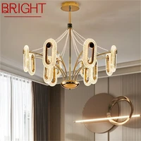 bright nordic chandelier lamp fixtures modern pendant lights five rings led home for home decoration
