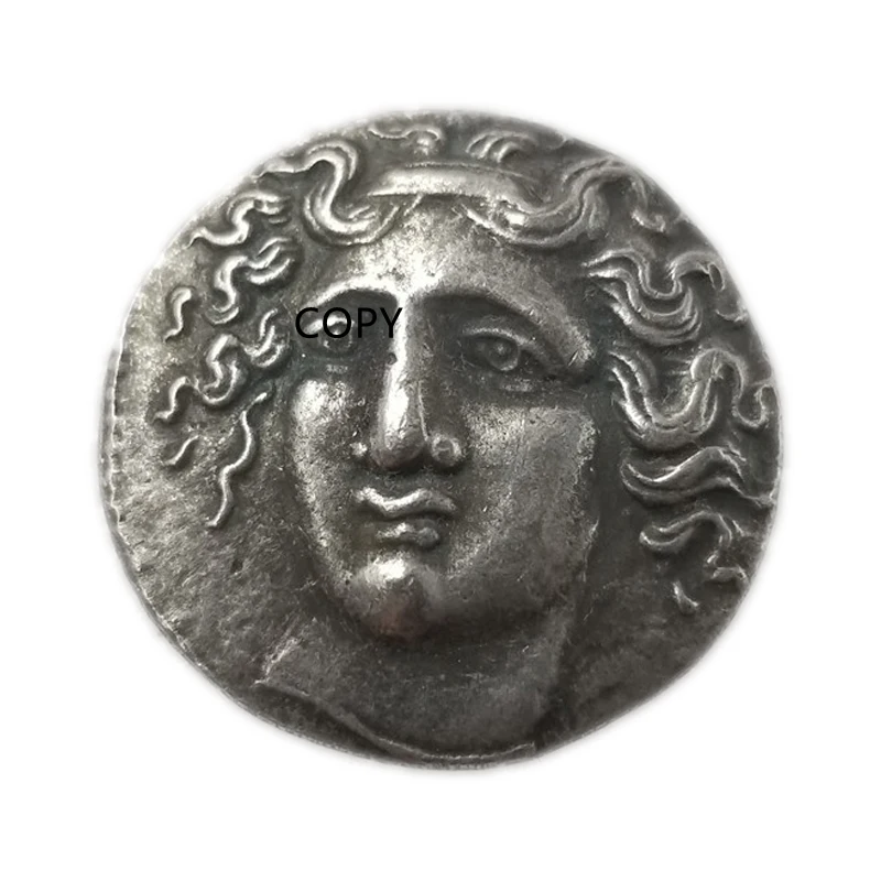 Древняя греческая КОПИЯ монета Волшебная сказочная Лариса памятные монеты
