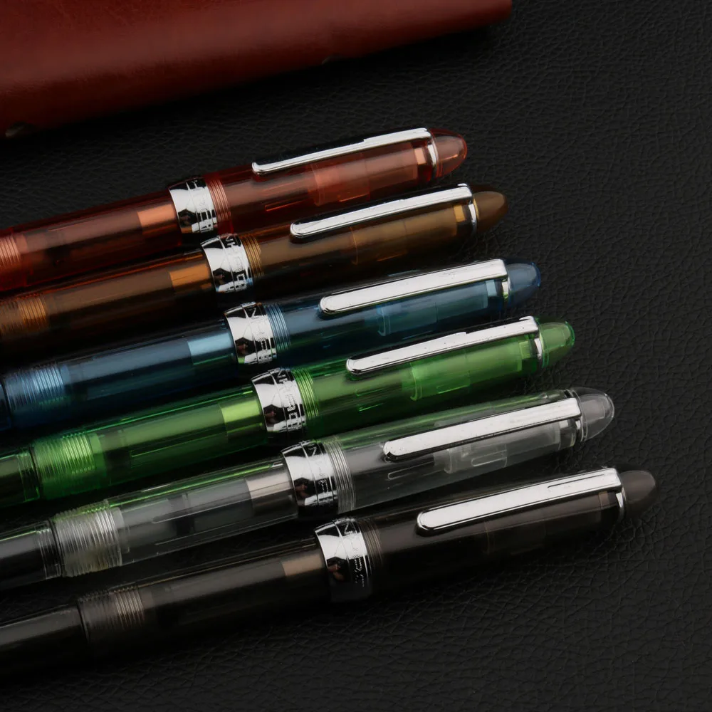 Ручка перьевая JINHAO 992 пластиковая прозрачная цветная Классическая каллиграфия 0