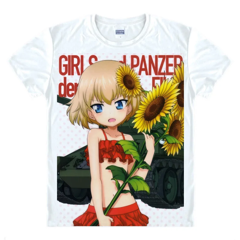 Футболка для девочек с принтом Und PANZER GUP забавная Мужская футболка косплея Махо