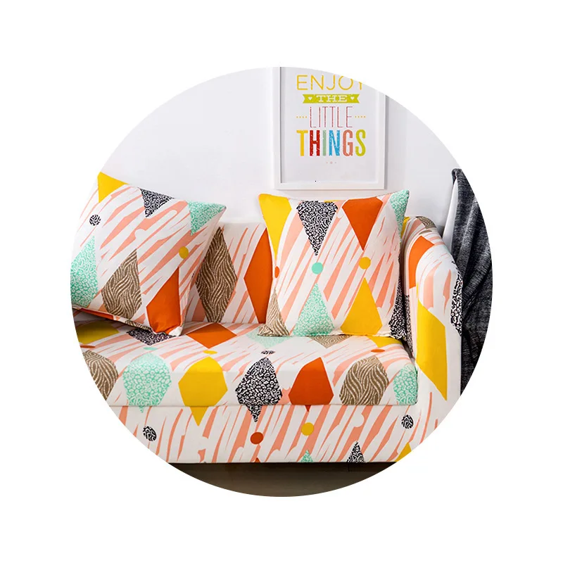 Набор чехлов для диванов из сырой льняной ткани Современные Простые тканевые