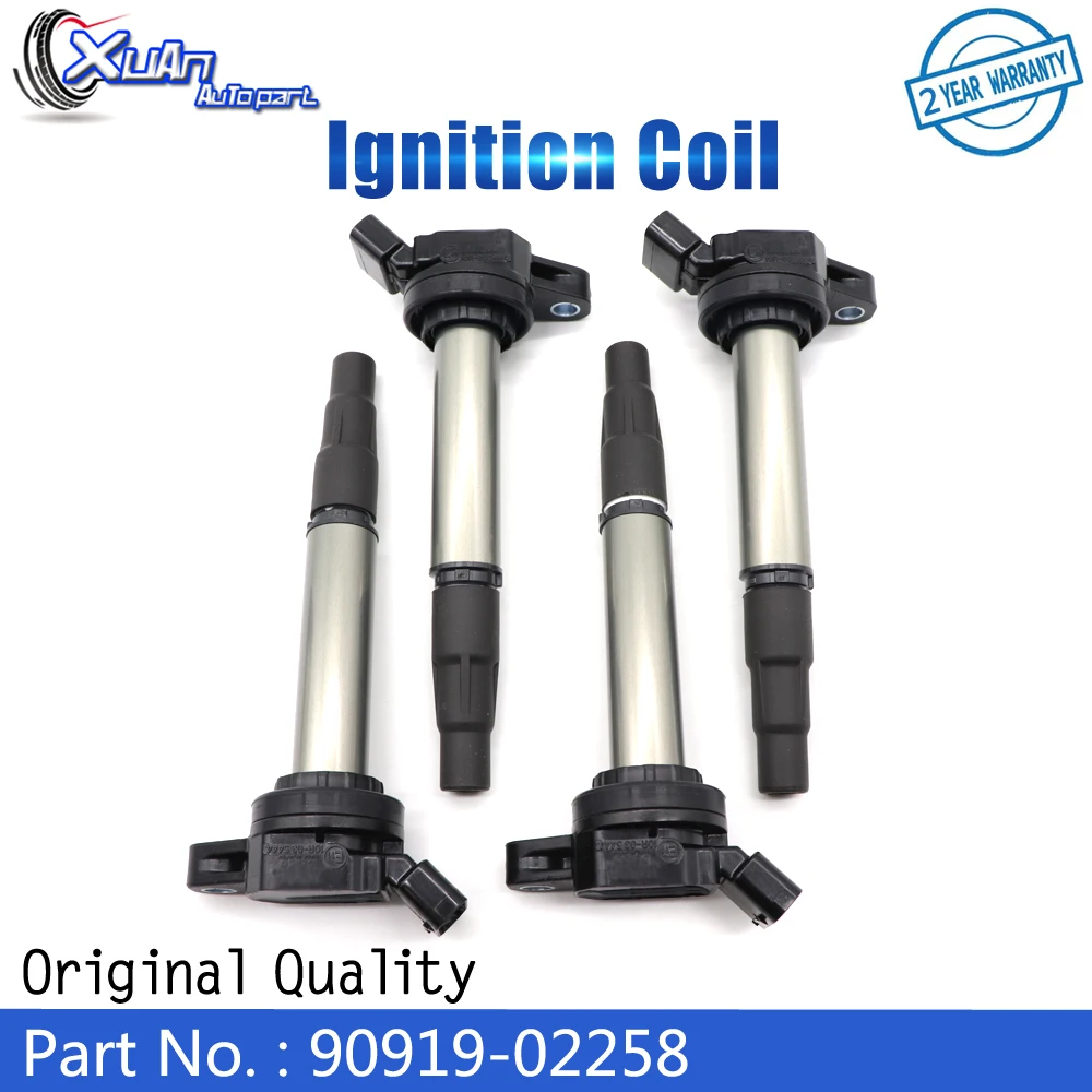Катушка зажигания XUAN 90919 02258 для Toyota C HR Corolla Prius V Matrix RAV4 Auris Avensis Lexus CT200h Scion iM xD 1.6L