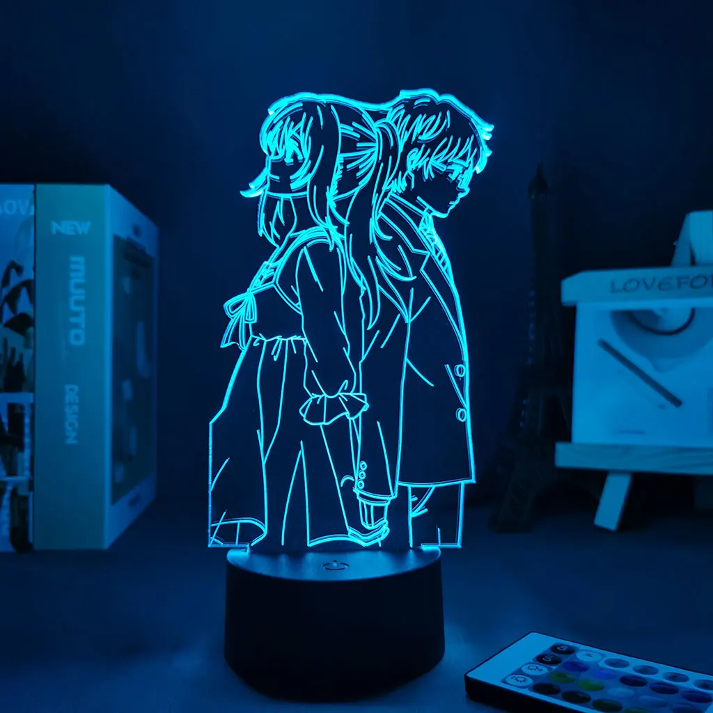 

Anime Figure Night Light Your Lie In April Manga Lie In April Cute Room Decor Home Decor Gift To Girlfriend Led Panel Lights