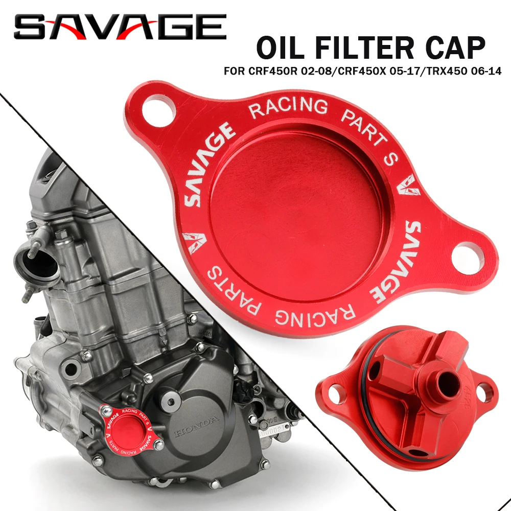 

For HONDA CRF450R CRF450X TRX450 Motorcycle Oil Filter Cap Motorbike Accessories Engine Plug Cover Racing CRF TRX 450 2002-2017