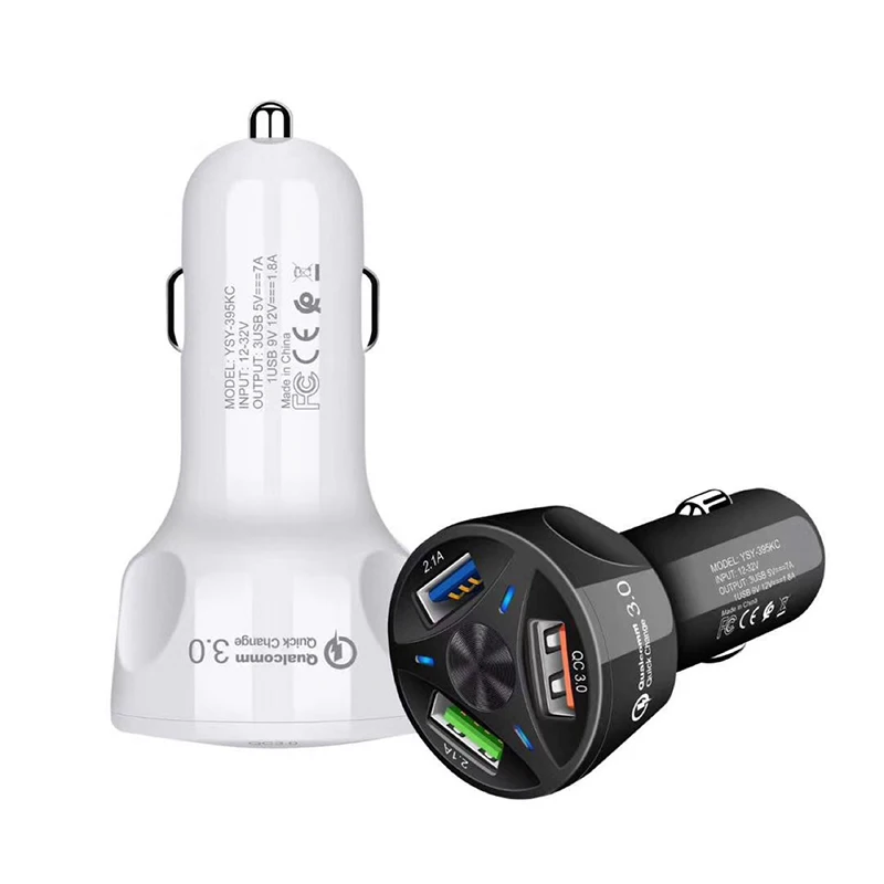 

QC3.0 Fast Charge Car Charger 3USB Car Charger 5V/7A Multi-Port Car Charger One for Three 36W Car Charger