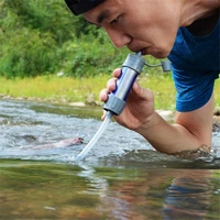 outdoor portable water filtration survival water filter straw water filtration drinking purifier for emergency