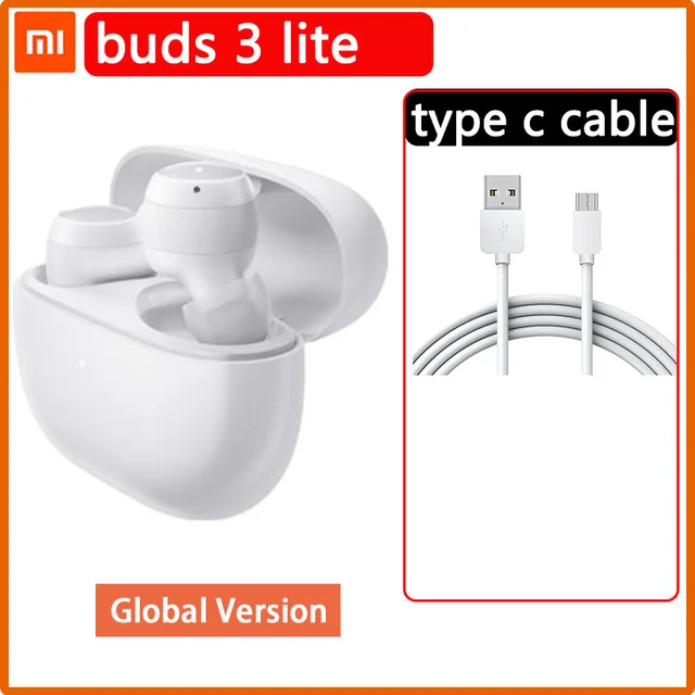 Xiaomi Redmi Buds 3 Lite White Global version + Type C Cable