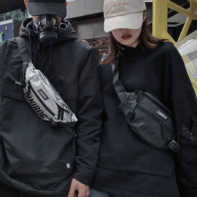 

Frock Chest Bag Women's Waterproof Multi-function Messenger Bag Lady Shoulder Reflective Personalized Street Sports Chest Bag