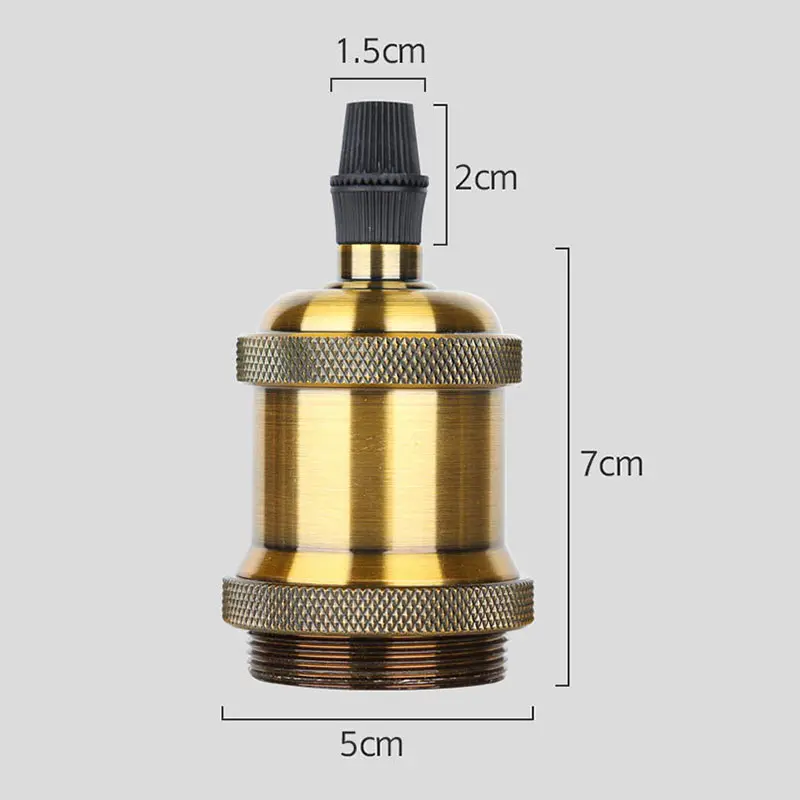 Патрон для лампы E27 винтажный настенный светильник с алюминиевым винтом основа