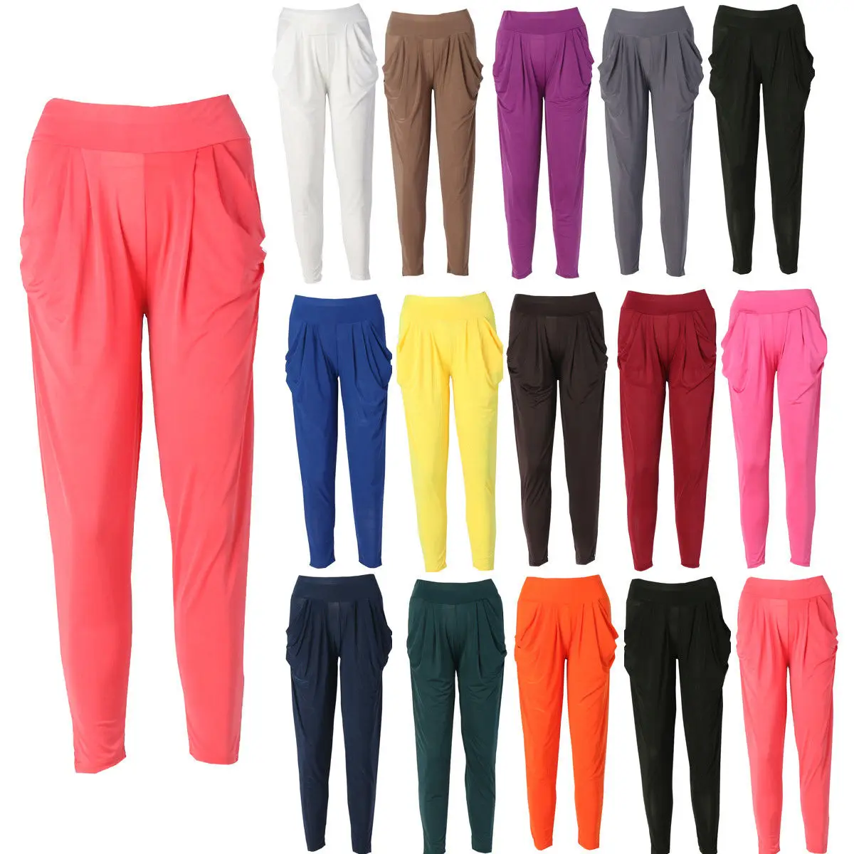 

New Ladies Fashion Casual Harem Baggy Dance Sweat Pants Trousers Slacks Harem Pants