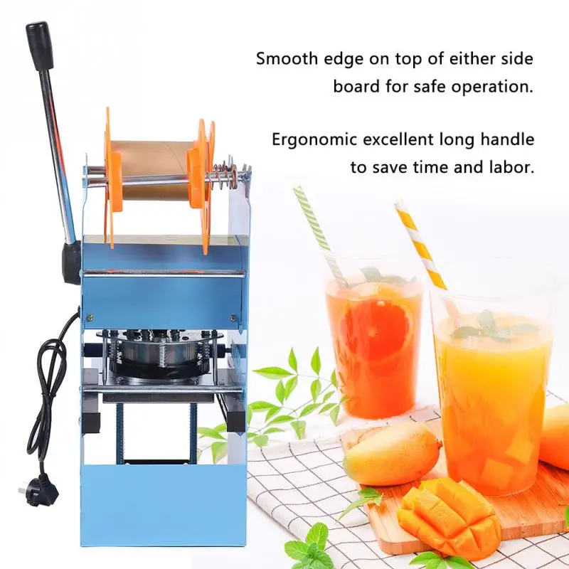 220 В полуавтоматическая машина для запечатывания чая жемчуга молока устройство