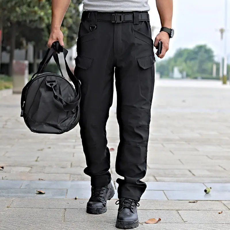 

Tactical pants shark skin soft shell spring and autumn training pants men's outdoor special forces consul pants loose.