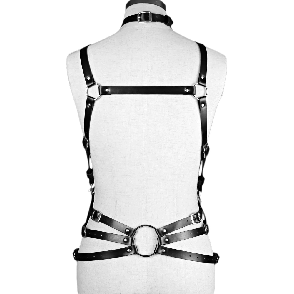 Поясной ремень Fullyoung из искусственной кожи бандажный пояс в стиле панк нагрудные
