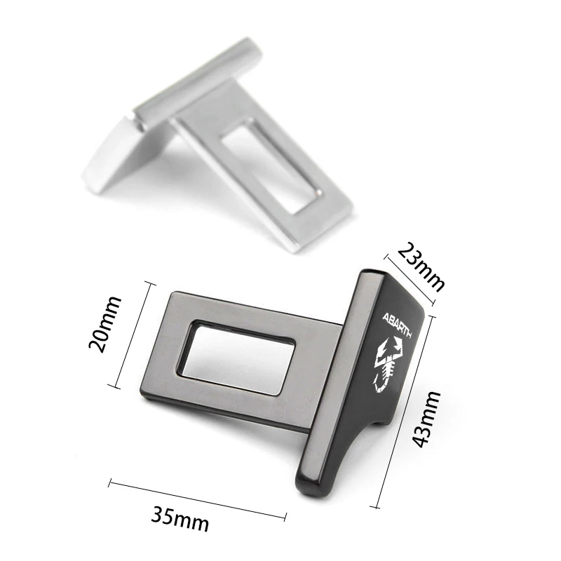 

Alloy Car Safety Seat Belt Buckle Hidden Safety Belt Clip With Customize Logo Car Accessories For Abarth 595 124 Spider 500