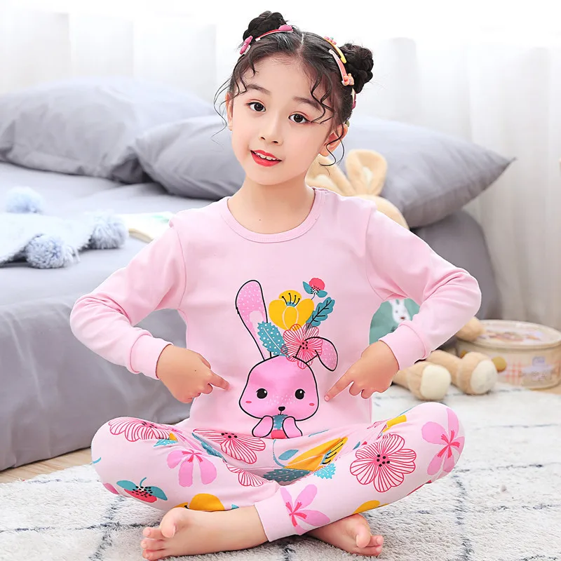 

Children's Pajamas For Girls Cotton Kids Cartoon Pyjamas Set Boys Long Sleeve Pijamas Pijama Infantil Sleepwear Baby Clothing