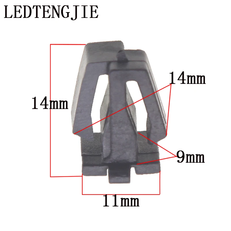 

LEDTENGJIE Car Fastener Clip 100 Black Polypropylene Material YT-1092 Car Guard Plate Blade Rivet for Toyota Car Repair Clip