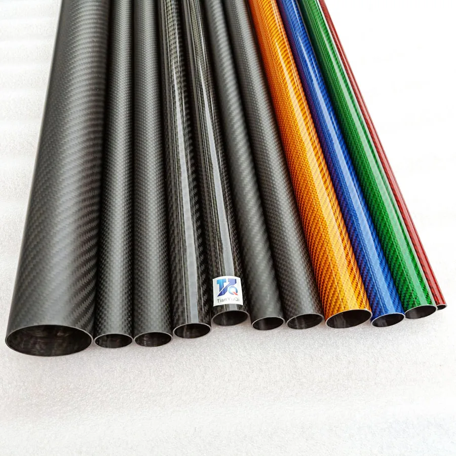

2PCS Twill Matte 3K 100% Carbon Fiber Circular Tube Length 500mm High Hardness OD 12mm 14mm 15mm 16mm 17mm 18mm 20mm