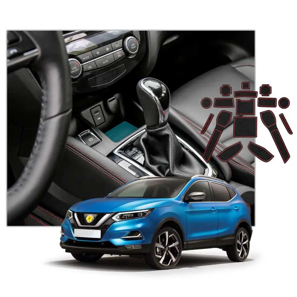

RUIYA дверной коврик для Nissan Qashqai J11 SUV 2018 2019 2020 Противоскользящий пыленепроницаемый коврик для ворот авто аксессуары интерьера красный